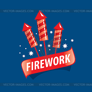 Logo for fireworks - vector image