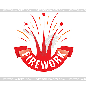 Logo for fireworks - vector image