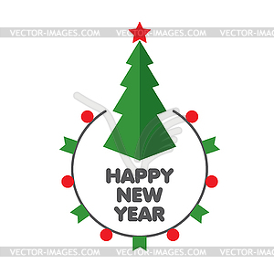 Logo for new year - color vector clipart