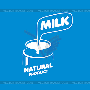Молоко логотип - векторное изображение клипарта