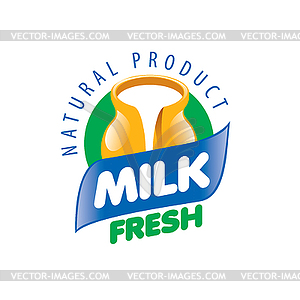 Milk logo - vector clip art