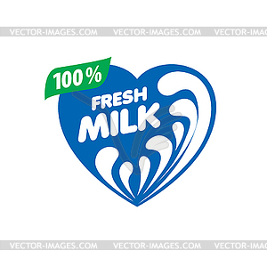 Milk logo - vector image