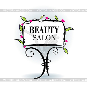 Logo beauty salon - royalty-free vector image