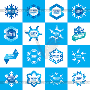Логотипы для замороженных продуктов - клипарт в формате EPS
