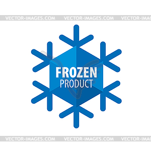 Логотип для замороженных продуктов - векторизованное изображение клипарта