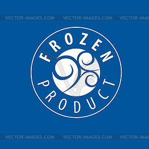 Логотип для замороженных продуктов - изображение в векторе