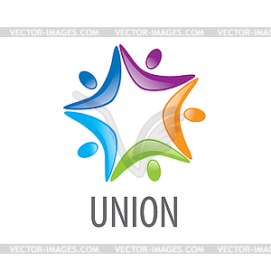 Logo union people - vector image