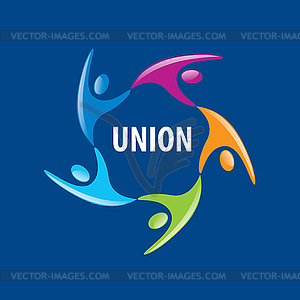 Логотип союз людей - векторная графика