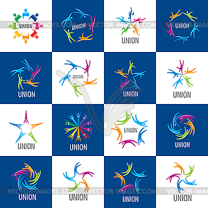 Collection of signs alliances - vector clipart / vector image