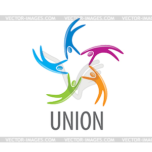 Logo union people - vector image