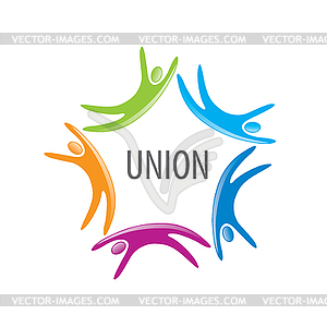 Logo union people - royalty-free vector clipart