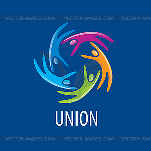 Logo union people - vector image