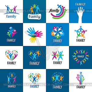 Set logos family - vector clipart