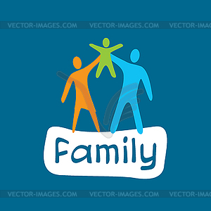 Logo family - color vector clipart