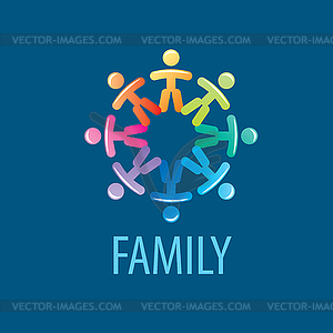 Логотип семья - клипарт в векторе / векторное изображение