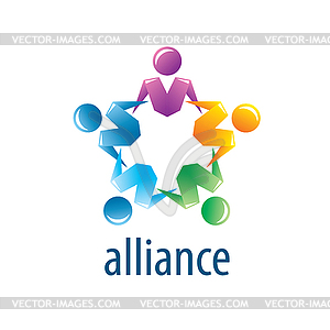 Human Alliance logo - color vector clipart