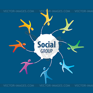 Social Group logo - vector image