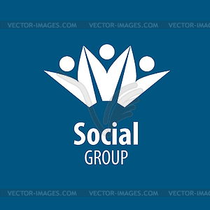 Социальная группа логотип - рисунок в векторе