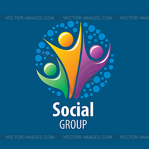 Социальная группа логотип - изображение в векторе
