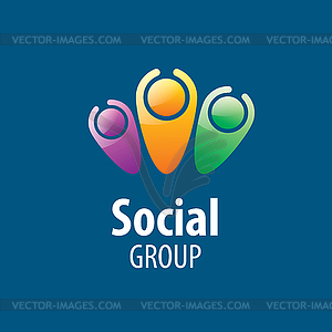 Социальная группа логотип - изображение в векторном формате