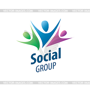 Социальная группа логотип - иллюстрация в векторе