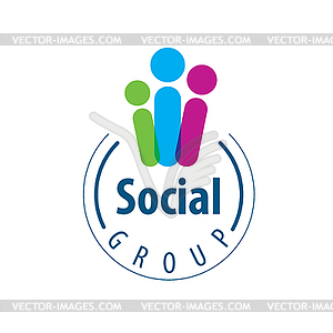 Социальная группа логотип - векторный дизайн