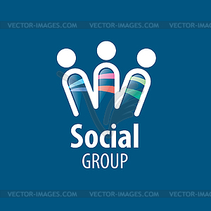 Социальная группа логотип - векторное изображение EPS
