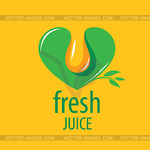 Logo of fresh juice - color vector clipart