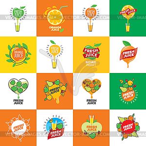 Logo of fresh juice - vector clipart