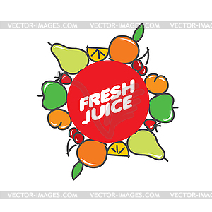 Logo of fresh juice - vector clip art