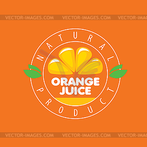 Logo of fresh juice - vector clipart