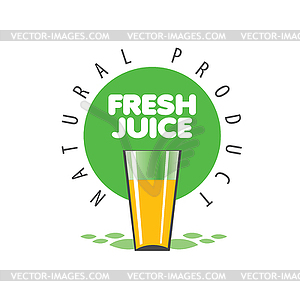 Логотип свежего сока - изображение векторного клипарта