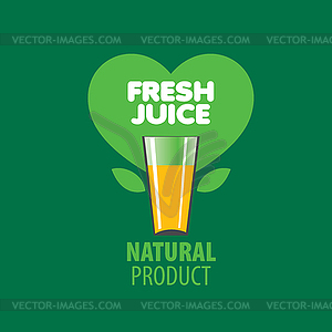 Logo of fresh juice - vector clipart / vector image