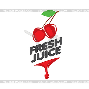 Logo of fresh juice - vector image