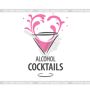Alcoholic cocktails logo - vector clipart