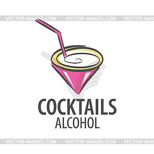 Алкогольные коктейли логотип - рисунок в векторе