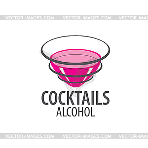 Alcoholic cocktails logo - vector clipart