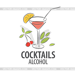 Алкогольные коктейли логотип - изображение в векторе / векторный клипарт