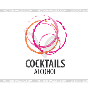 Alcoholic cocktails logo - vector clipart