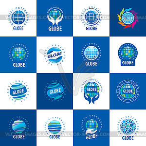 Earth logo template. Globe sign - vector clipart