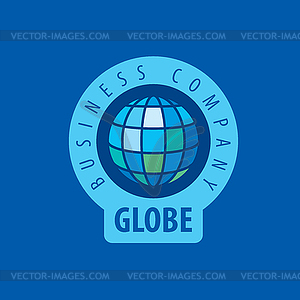 Earth logo template. Globe sign - royalty-free vector clipart