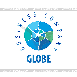 Earth logo template. Globe sign - vector image