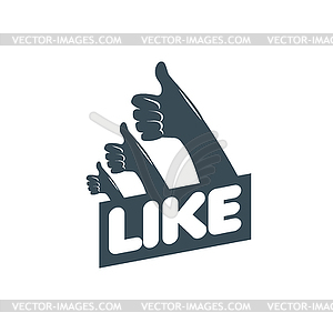 Logo like - vector image