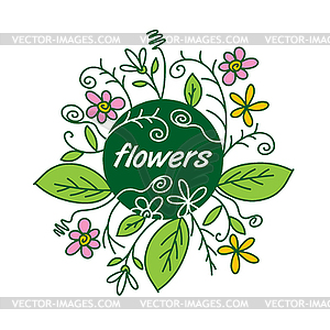 Flower logo - vector clipart