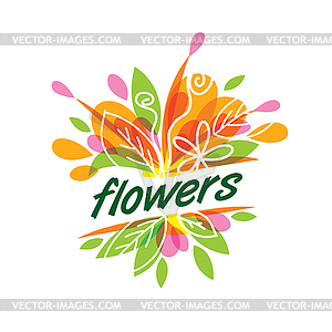 Flower logo - vector clip art