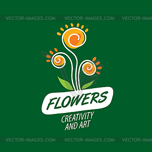 Flower logo - vector image