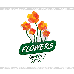 Flower logo - vector clipart