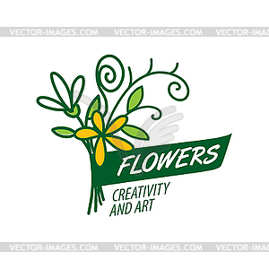 Flower logo - vector clip art