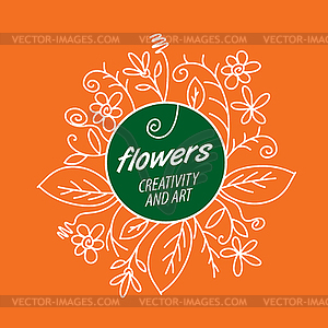 Flower logo - vector clipart / vector image
