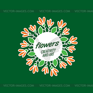 Flower logo - vector clipart